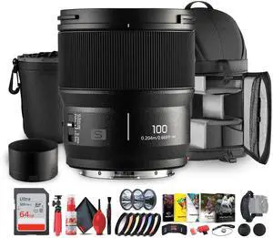 Panasonic Lumix S 100mm f/2.8 Macro Lens | L-Mount, Weather-Sealed - Bundle