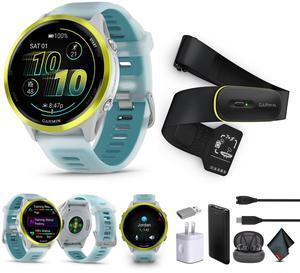 Garmin Forerunner 570  47MM, Amp Yellow Aluminum with Translucent Whitestone/Turquoise Band , Air Pro TWS EarBuds