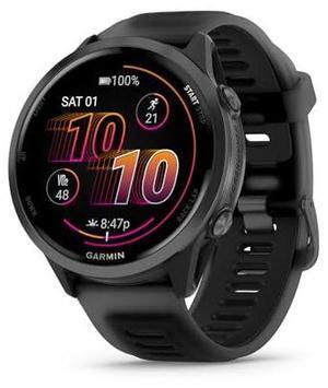 Garmin® Forerunner® 570, 47mm, Advanced GPS Running and Triathlon Smartwatch, AMOLED Display, Training and Recovery Features, Slate Gray Aluminum with Translucent Black/Black Band