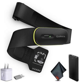 Garmin HRM 600 Chest Strap Heart Rate Monitor, M-XL, P-Bank , Bundle