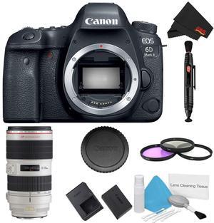Canon EOS 6D Mark II DSLR Camera (Body Only) 3 Piece Filter Bundle + Bonus Canon EF 70-200mm f/2.8L IS II USM Lens - Intl Model