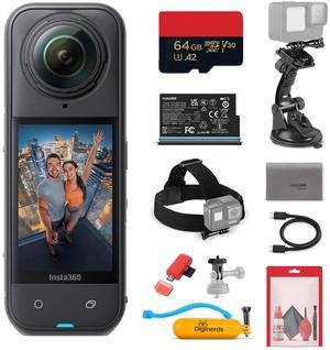 Insta360 X5 8K 360 Waterproof Action Camera |  1/1.28" Sensors, Replaceable Lenses, PureVideo AI + More