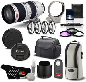 Canon EF 70-200mm f/2.8L is II USM Telephoto Zoom Lens 2751B002 Premium Bundle- International Version