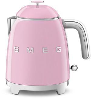 SMEG Mini 50's Retro Style 3 Cup Electric Kettle with Double Wall Anti Slip Base and Water Level Indicator (Pink)