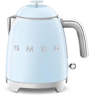 SMEG Mini 50's Retro Style 3 Cup Electric Kettle with Double Wall Anti Slip Base and Water Level Indicator (Pastel Blue)