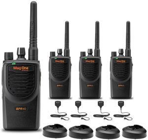 4 x Motorola BPR40 Mag One Series 4W 8-Channel UHF Two-Way Radio - Bundle