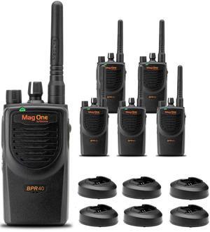 6 x Motorola BPR40 Mag One Series 4W 8-Channel UHF Two-Way Radio - Bundle