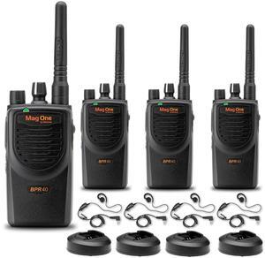 4 x Motorola BPR40 Mag One Series 4W 8-Channel UHF Two-Way Radio - Bundle