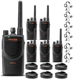 6 x Motorola BPR40 Mag One Series 4W 8-Channel UHF Two-Way Radio - Bundle