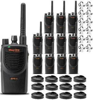 12 x Motorola BPR40 Mag One Series 4W 8-Channel UHF Two-Way Radio - Bundle