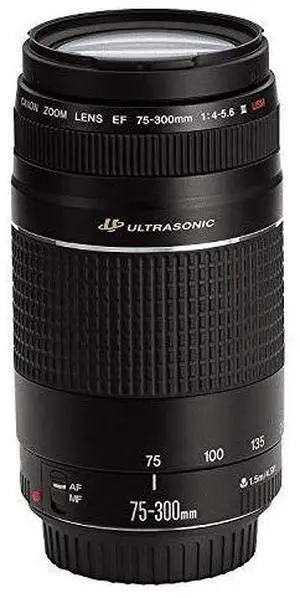 Canon EF 75-300mm f/4-5.6 III USM Telephoto Zoom Lens for Canon SLR Cameras - White Box(Bulk Packaging)