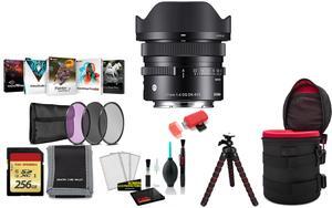 Sigma 17mm f/4 DG DN Contemporary Lens for Sony E Mount with 256GB Memory Card