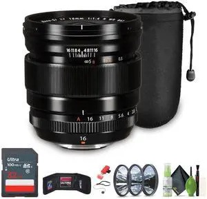 FUJIFILM XF 16mm f/1.4 R WR Lens, 32GB Memory Card