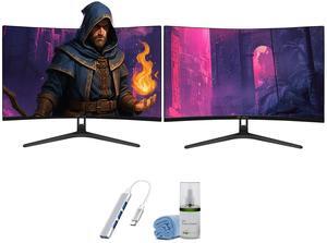 Crua 27 inch 100HZ Monitor Black 2 pack