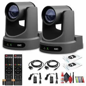 2 x PTZOptics Move SE PTZ Camera with 30x Optical Zoom (Gray) (PT30X-SE-GY-G3)