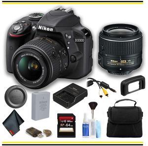 Nikon D3300 DSLR Camera with 18-55mm Lens Starter Bundle