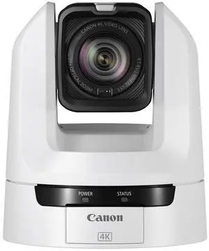 Canon CR-N100 PTZ Camera (White), 20x Optical Zoom, 4K UHD Video, Professional Productions, House of Worship, Education, Broadcast, Corporate, Events