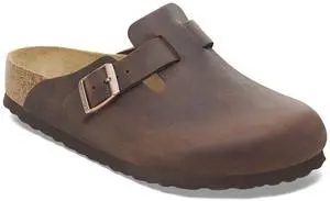 Birkenstock Unisex Boston Soft Footbed, Habana Oiled Leather, 39 M EU/8 M US