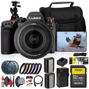 Panasonic LUMIX S1 IIE Mirrorless Camera With 24-105mm f/4 Lens Bundle