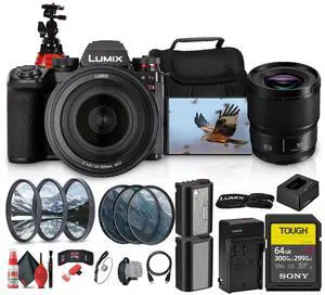Panasonic LUMIX S1 IIE Mirrorless Camera With 24-105mm f/4 Lens Bundle
