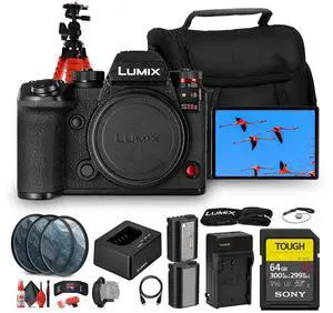 Panasonic LUMIX S1 IIE Mirrorless Camera | 24.2MP Full-Frame BSI Sensor Bundle