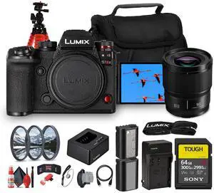Panasonic LUMIX S1 IIE Mirrorless Camera | 24.2MP Full-Frame BSI Sensor Bundle