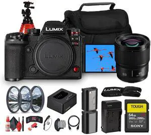 Panasonic LUMIX S1 IIE Mirrorless Camera | 24.2MP Full-Frame BSI Sensor Bundle
