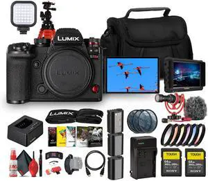 Panasonic LUMIX S1 IIE Mirrorless Camera | 24.2MP Full-Frame BSI Sensor Bundle