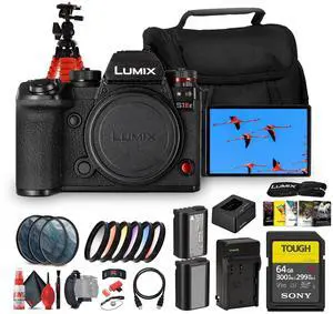 Panasonic LUMIX S1 IIE Mirrorless Camera | 24.2MP Full-Frame BSI Sensor Bundle