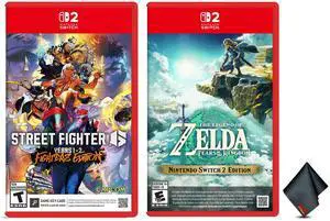 Nintendo STREET FIGHTER 6 Year 1-2 Fighters Edition + The Legend of Zelda Tears of the Kingdom Nintendo Switch 2 Edition + Microfiber Cleaning Cloth