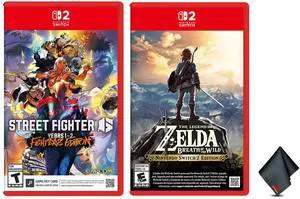Nintendo STREET FIGHTER 6 Year 1-2 Fighters Edition + Nintendo The Legend of Zelda: Breath of the Wild Nintendo Switch 2 Edition + Microfiber Cleaning Cloth