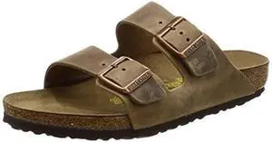 Birkenstock Unisex Arizona Sandal,Waxy Leather Tobacco Brown,40 M EU