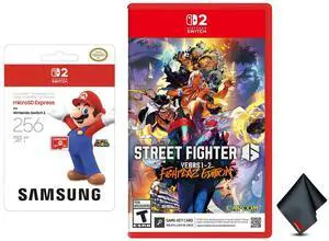 Nintendo STREET FIGHTER 6 Year 1-2 Fighters Edition - For Switch 2 Bundle With Samsung microSD Express Card 256GB + Microfiber Cleaning Cloth