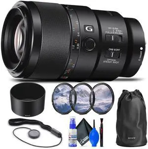 Sony FE 90mm f/2.8 Macro G OSS Lens + Filter Kit + Cap Keeper + Cleaning Kit
