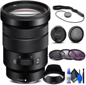 Sony E PZ 18-105mm f/4 G OSS Lens + Filter Kit + Cap Keeper + Cleaning Kit