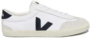 VEJA Women's Volley Sneaker, White/Black, 6
