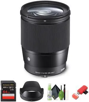 Sigma 16mm f/1.4 DC DN Contemporary Sony E Mount Bundle 3