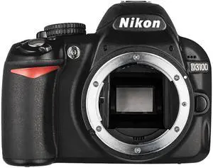 Nikon D3100 14.2MP DX-Format DSLR Digital Camera (Body) - (Black) - (Renewed)
