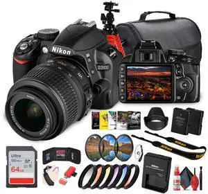 Nikon D3100 DSLR Camera Kit with 18-55mm VR Lens  Beginner-Friendly & Compact + More