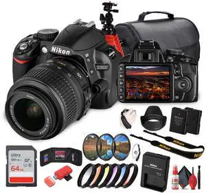 Nikon D3100 DSLR Camera Kit with 18-55mm VR Lens  Beginner-Friendly & Compact + More