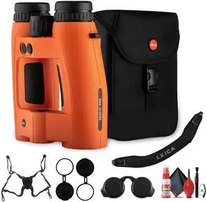 Leica 8x42 Geovid Pro Rangefinder Binoculars Orange | Ballistic Laser Optics with Bluetooth, GPS, ProTrack | Outdoor Hunting Gear + More