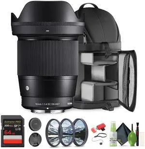 Sigma 16mm f/1.4 DC DN Contemporary Canon RF Bundle 2