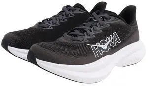 Hoka Women's Mach 6 Sneaker, Black/White, 8.5