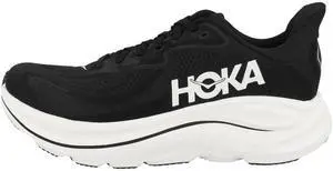 Hoka Women's Clifton 10 Sneaker, Black/White, 9.5