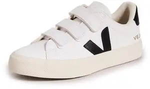Veja Women's Recife Logo Sneakers, Extra White/Black, 9 Medium US