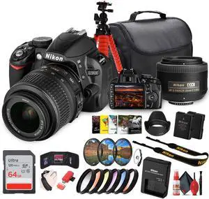 Nikon D3100 DSLR Camera Kit with 18-55mm VR Lens  Beginner-Friendly & Compact + More