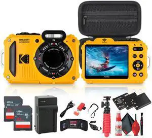 Kodak Pixpro WPZ2 Digital Camera in Yellow (WPZ2YL) Bundle with Accessories