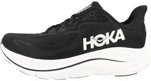 Hoka Men's Clifton 10 Sneaker, Black/White, 8