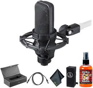 Audio-Technica AT4040 Cardioid Condenser Microphone, 10 Ft XLR Cable, Bundle