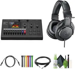 ZOOM Digital Multitrack Recorder(R12),Audio-Technica ATH-M20x Headphones, Bundle